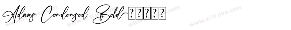 Adams Condensed Bold字体转换